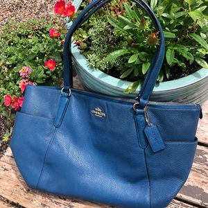 Blue Leather Coach Bag